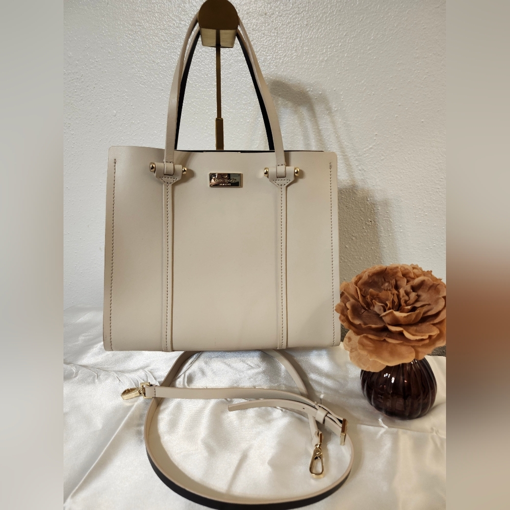 Kate Spade Ivory Tote with Gold Hardware